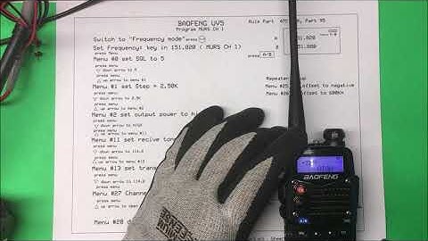 Baofeng UV5 Keypad programming