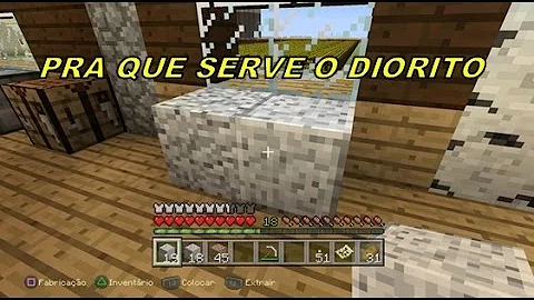 O que faz com diorito no Minecraft?