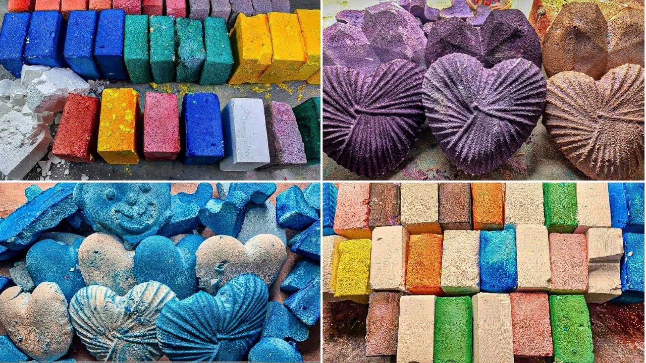 *sped up* #roadto1k Addictive Crunchy Colourful Gym Chalk & Reforms! @ChalkFabricDollAsmr |Gym Chalk