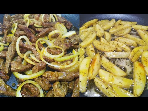 Vídeo: Bifes De Carne Com Batatas Fritas