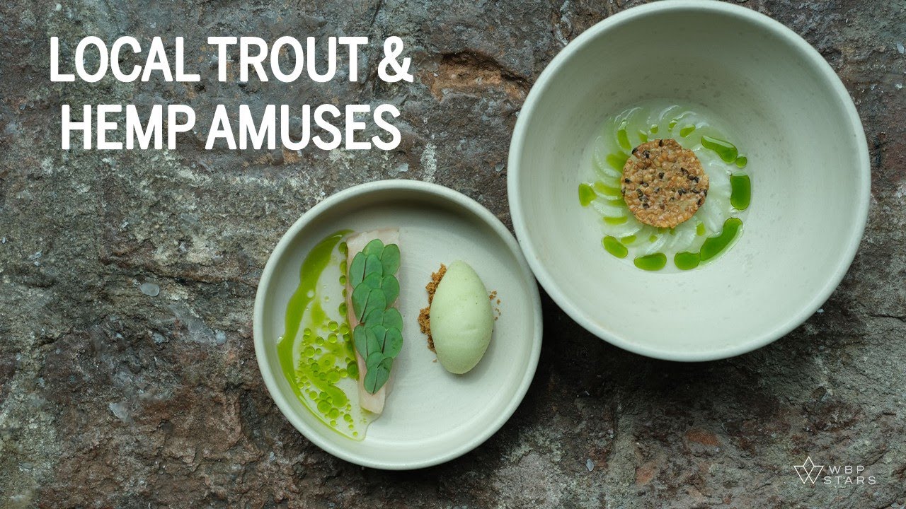Chef Yornie van Dijk presents his TROUT & HEMP AMUSES at restaurant