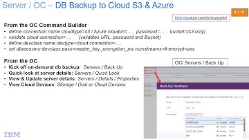 IBM Spectrum Protect 8.1.10 Backup DB to cloud OC - Demo