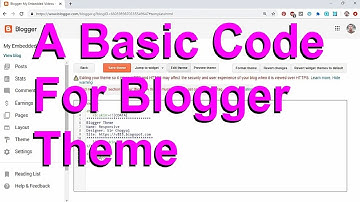 Writing A Basic Code For A Blogger Theme