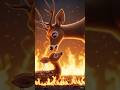 She Jumped Into Fire for Her Baby 😭🦌 | #shorts #emotional #ai #cartoon #kids #trending #viral
