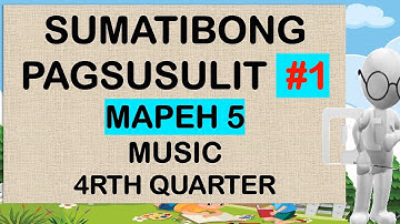 SUMMATIVE TEST#1  MAPEH 5 MUSIC MELC 4RTH QUARTER with Table of Specification