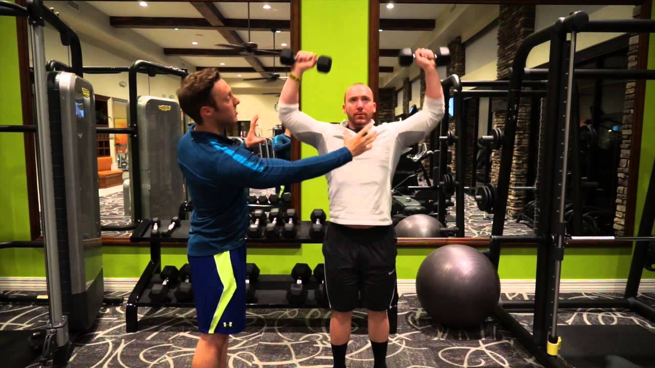 Standing Dumbbell OHP YouTube