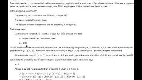 find binomial distributions on R