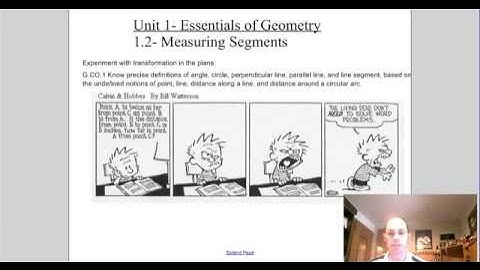 Geometry 1.2  Measuring Segments