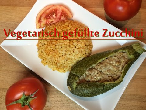 Gefüllte Zucchini Rezept vegan - Der Bio Koch #308. 