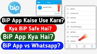 BiP App Kaise Use Kare | Kya BiP Safe Hai | BiP App vs Whatsapp | BiP App Kya Hai? | Hussain Ki Tech screenshot 2