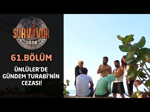 Ünlüler'de gündem Turabi'nin cezası!  | 61.Bölüm | Survivor 2018