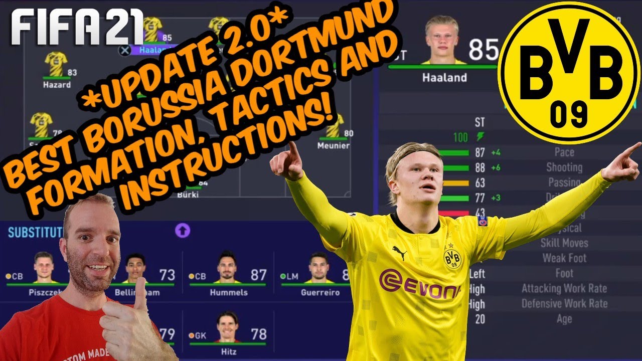 *UPDATE 2.0* FIFA 21 - BEST DORTMUND Formation, Tactics and Instructions