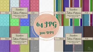 Datos 64 Seamless Fabric Textures, Seamless Fabric Patterns, Digital Papers, Printable Scrapbook - Set 5 Actualización