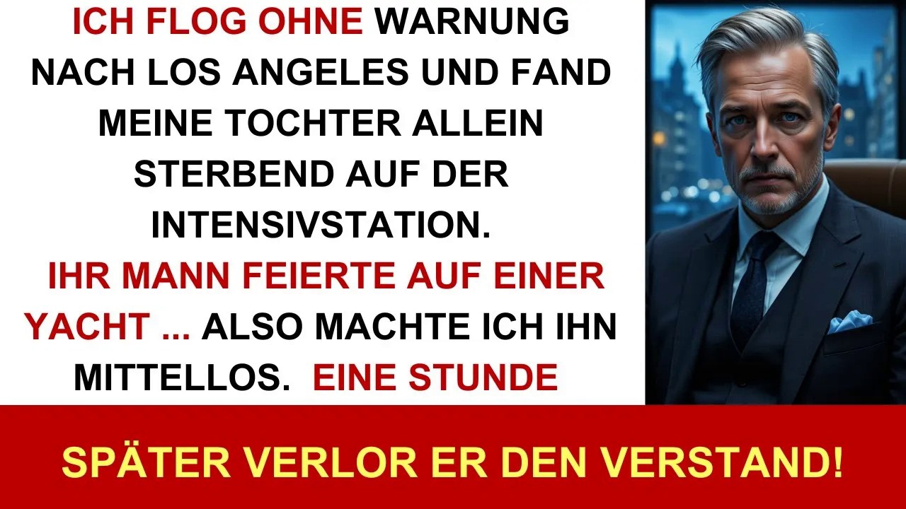 Während meine Tochter um ihr Leben rang, feierte ihr Mann auf einer Yacht  Was ich tat …