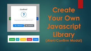 ASMR Programming - Create Your Own Javascript Library (Alert/Confirm Modal) - No Talking