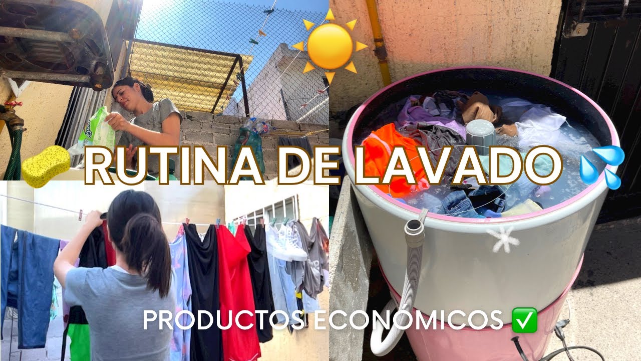LAVANDO 🧽 EN LAVADORA CHACACHACA 💦☀️🧼 rutina de lavado ✅