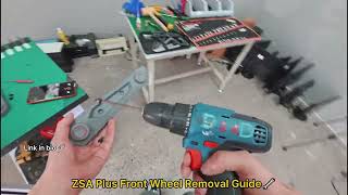 ZSA Plus Front Wheel Removal Guide.#electric scooter repair #bearing replacement