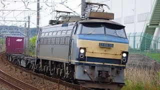 東海道本線 貨物列車5071レ EF66-36[吹]号機＋コキ24B