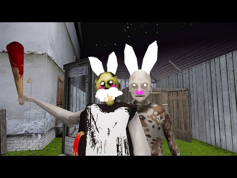 Granny Game with grandpa ! Horror bunny mode full gameplay #viral #viralvideo