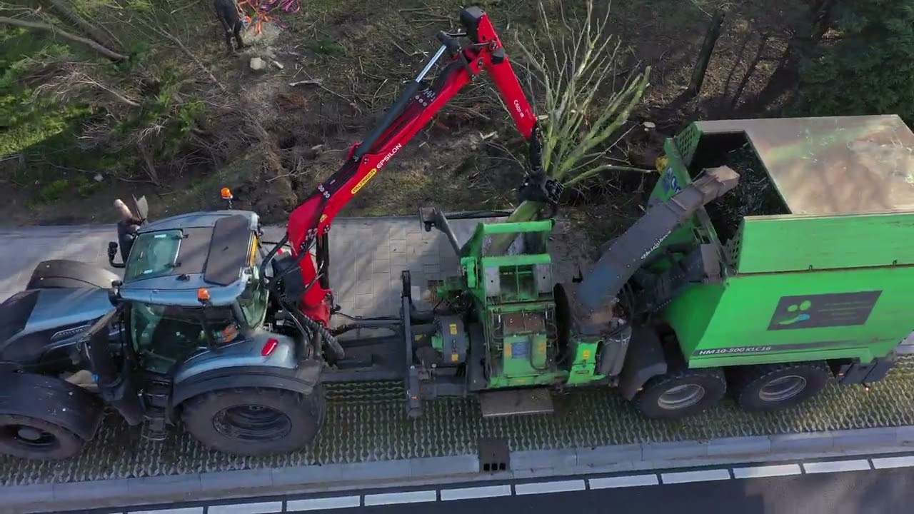 Bomen rooien Nieuweweg Honselersdijk, Storm Eunice