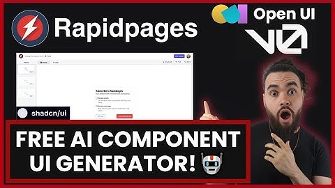 FREE: Rapid Pages AI Open-Source UI Component Generator🤖 v0.dev & Open UI Alternative (Open AI)