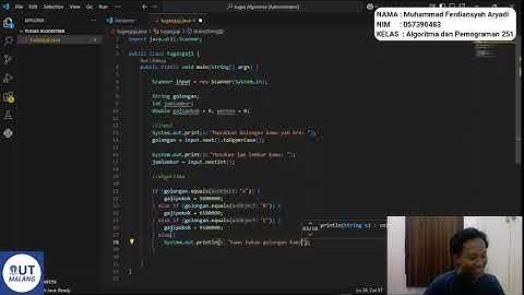 Membuat sistem penggajian karyawan menggunakan if | tugas 2 kelas algoritma dan pemograman 251