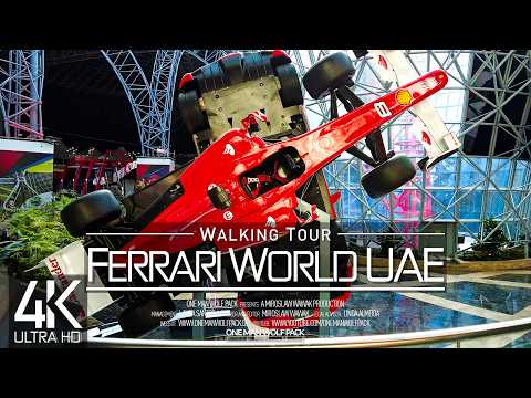 【4K 60fps】🇦🇪 VIRTUAL WALKING TOUR: 🚶 «Ferrari World Abu Dhabi - UAE 2026» 🎧 ORIGINAL SOUNDS📺ASMR UHD