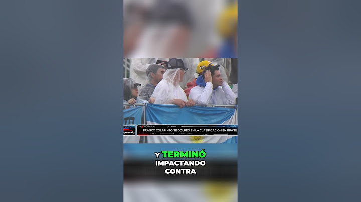 F1 FRANCO COLAPINTO CHOCO Y QUEDO AFUERA DE LA GP DE BRASIL