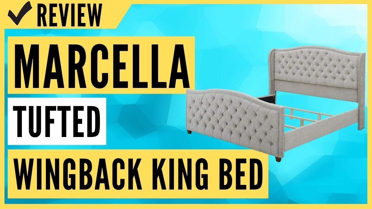 Jennifer Taylor Home Marcella Tufted Wingback King Bed YouTube