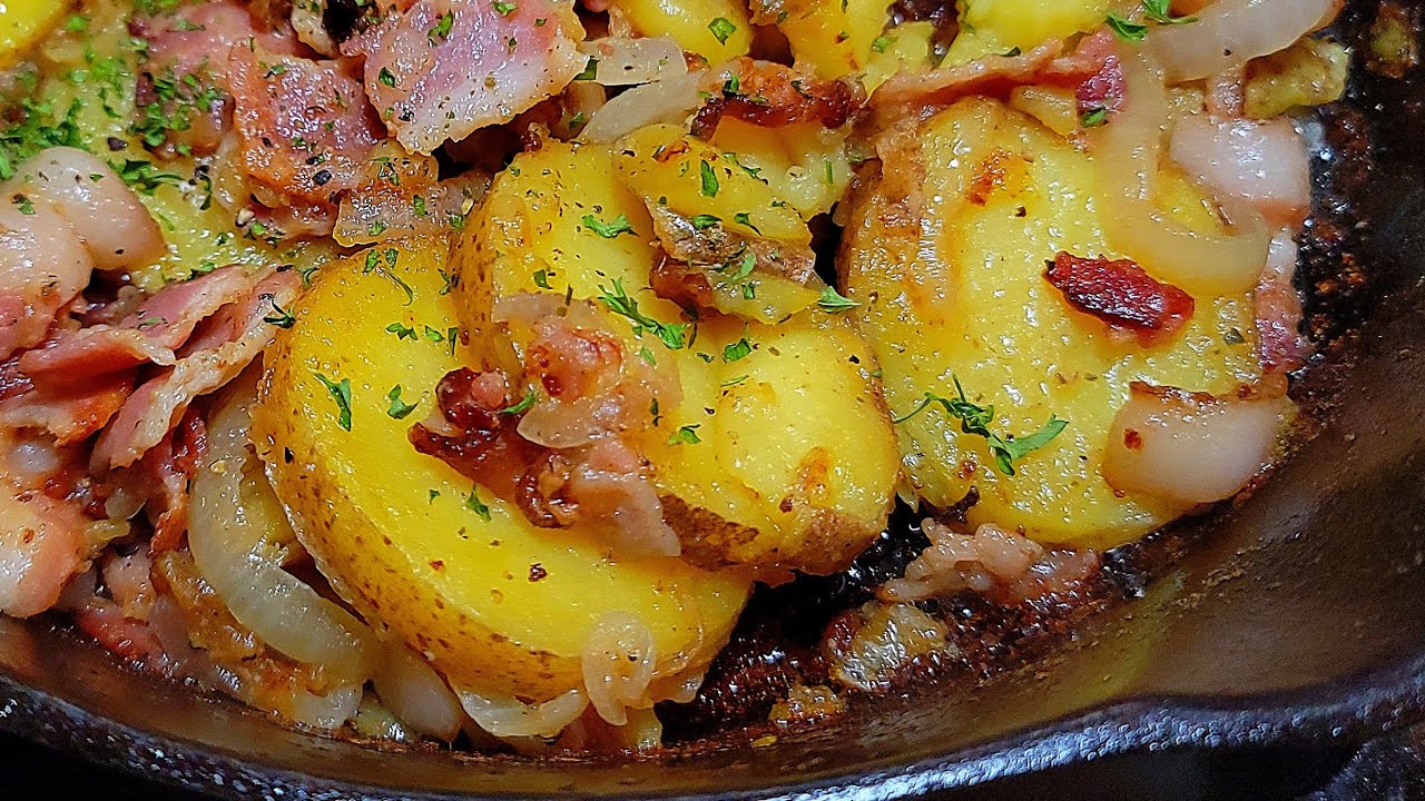 Skillet potatoes and onions I crave #recipe - YouTube
