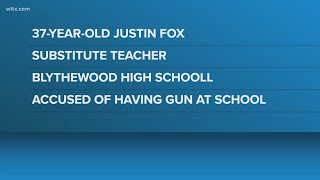 Substitute teacher arrested for gun at high school