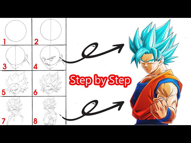 Son Goku Drawing Tutorial - How to draw Son Goku step by step, foto do goku  - thirstymag.com