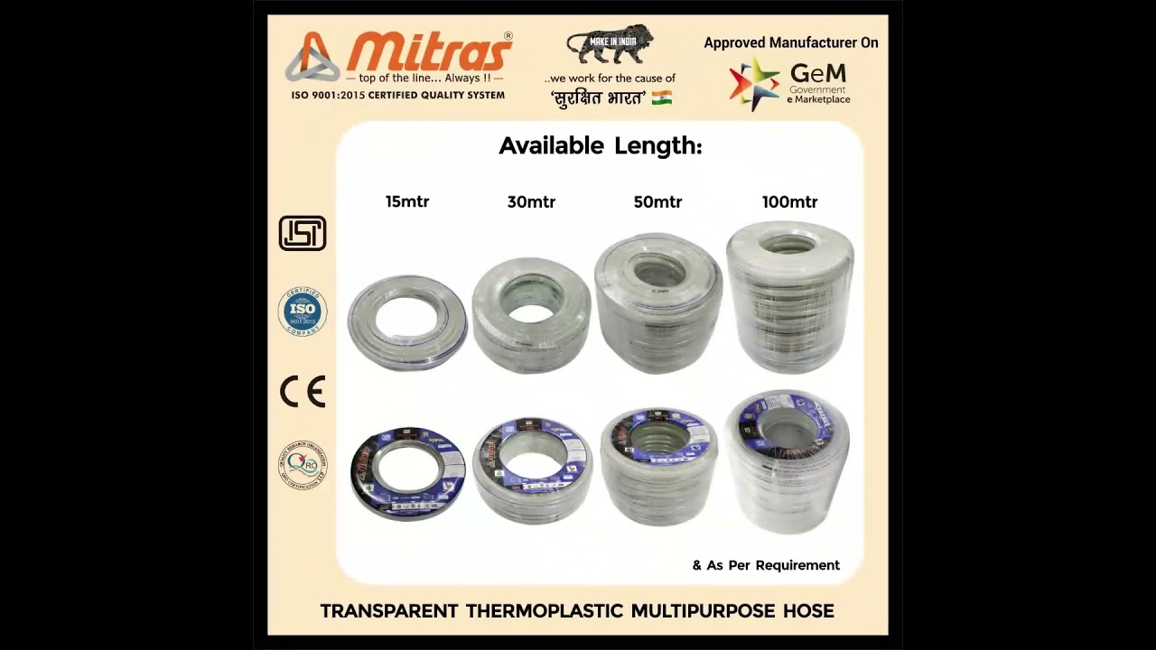 PVC Braided Garden Hose Pipe , For Water