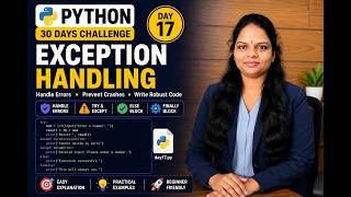 Career Overview Python Day 17 | Exception Handling Explained | try, except, else & finally | #pythonprogramming