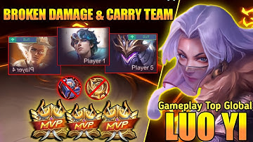 Every Minute Lag!! The Difficulty of Creating Content | Luo Yi Best Build Top 1 Global 2022 ~ MLBB