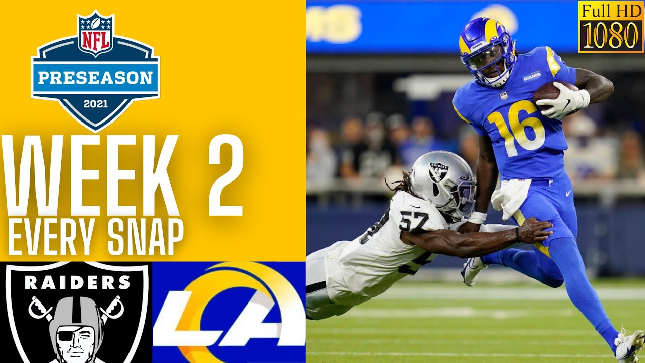 Rams vs Raiders Full Condensed Game 2021 Preseason Week 2 YouTube