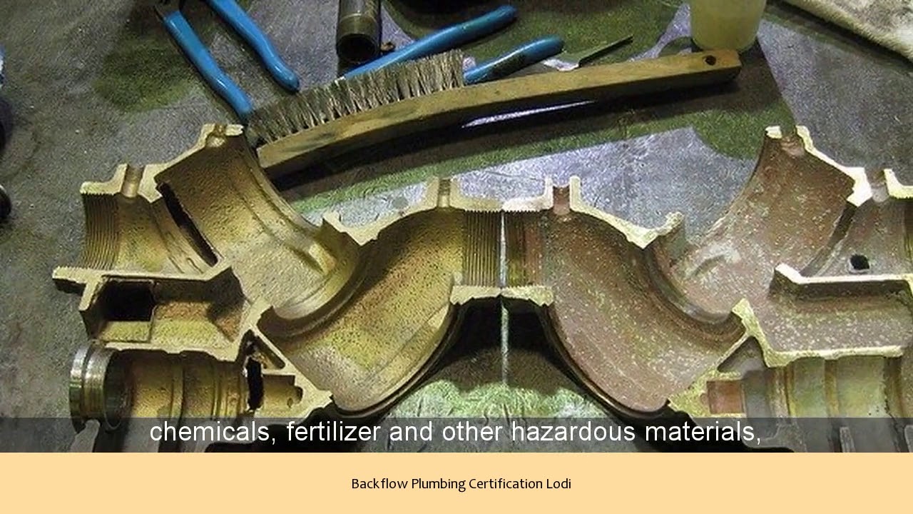 Backflow Plumbing Certification Lodi