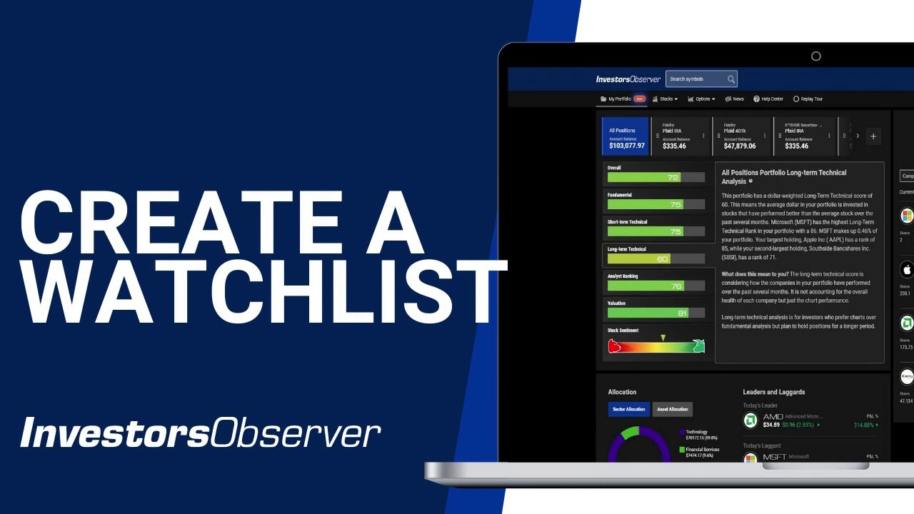 How To Create A Stock Watchlist