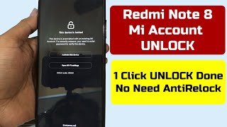 Redmi Note 8 Mi Account Unlock | Mi Note 8 Mi Account Bypass With UNLOCK TOOL 100% Tested