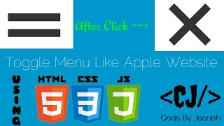 MAKE RESPONSIVE MENU BUTTON LIKE APPLE WEBSITE | USING HTML , CSS AND SIMPLE JAVASCRIPT |