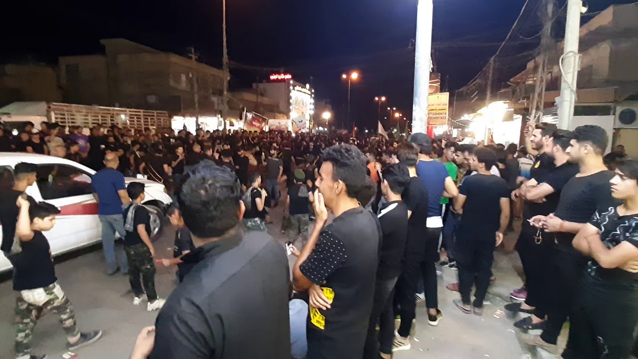 استعراض مواكب في البصرة  المشراق الجديد  /  الرادود حسين البيضاني  /HD