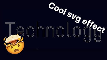 Cool SVG text animation