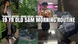 MY REALISTIC 5AM MORNING ROUTINE AS A 19 YR OLD | WORKOUT ROUTINE(Highly Requested), Brand Collab.