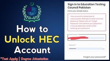 Your Account is Locked due to Unsuccessful Attempts | HEC Account Locked