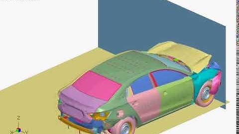 Front crash using LS dyna