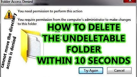 How To Delete Any Folder That Won