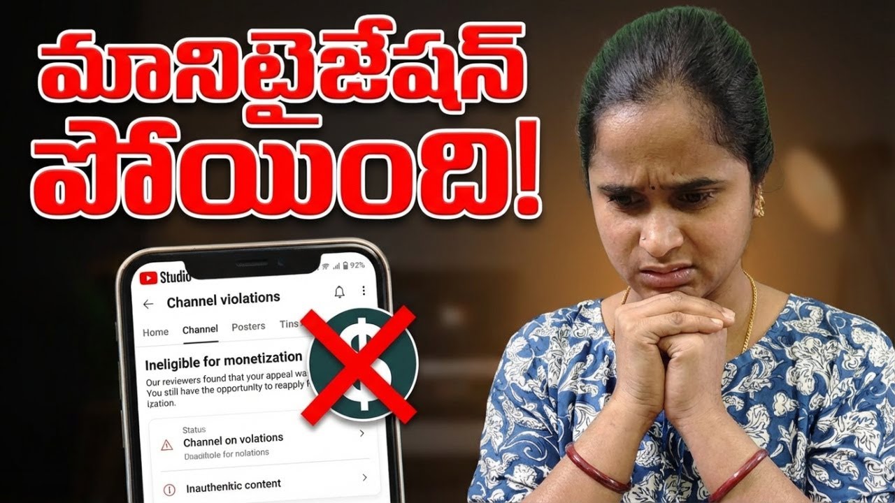 నేను చేసిన తప్పు ఏంటి YouTube? సొంత వాయిస్, ఫేస్ ఉన్నా Demonetize చేశారు! | My Channel Demonetized