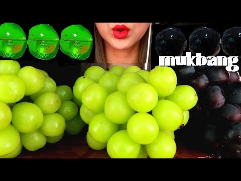 샤인머스켓 먹방♥과즙팡팡 당충전 SHINE MUSCAT GRAPES  CRUNCHY JUICY EATING SOUNDS MUKBANG ASMR