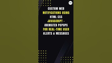 🔔 Build Custom Web Notifications in 60 Seconds! ⚡💬 (HTML, CSS, JavaScript) #shorts