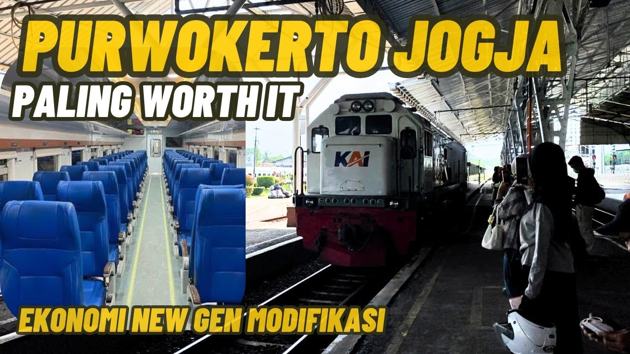 PURWOKERTO YOGYAKARTA PALING WORTH IT‼️NAIK KERETA API JOGLOSEMARKERTO EKONOMI NEW GENERATION MODIF